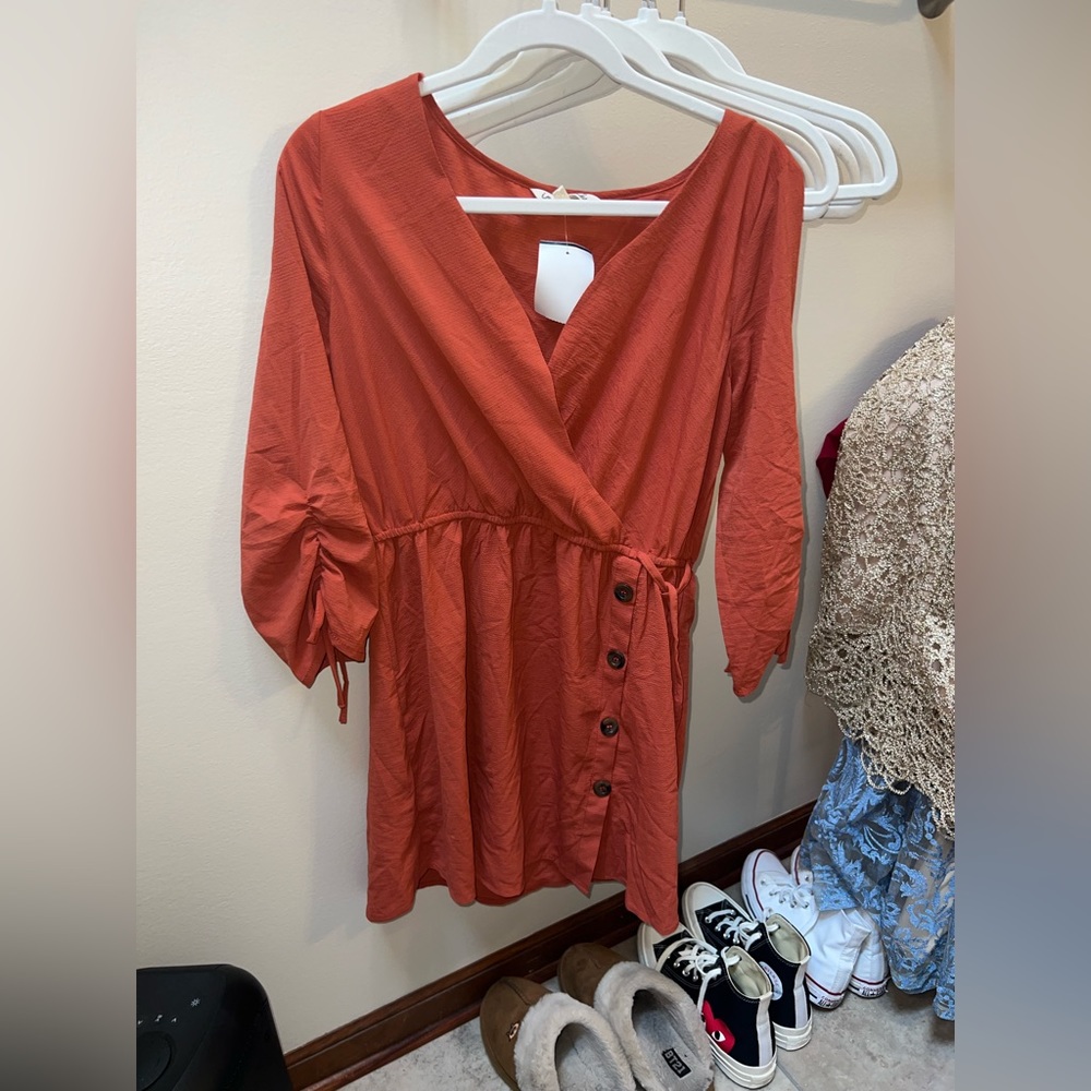 Indulge Instyle dark orange dress NEVER WORN WITH TAGS
